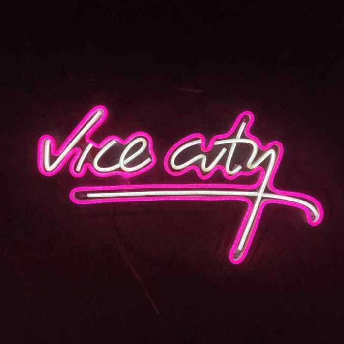 Gta Vice City Neon Tabela Neon Yazı Dekoratif Aydınlatma