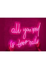 All You Need Is Love Nails! Yazılı Neon Led