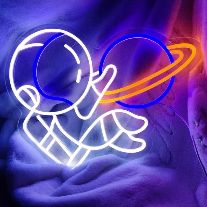 Astronot Neon Tabela Neon Yazı Dekoratif Aydınlatma