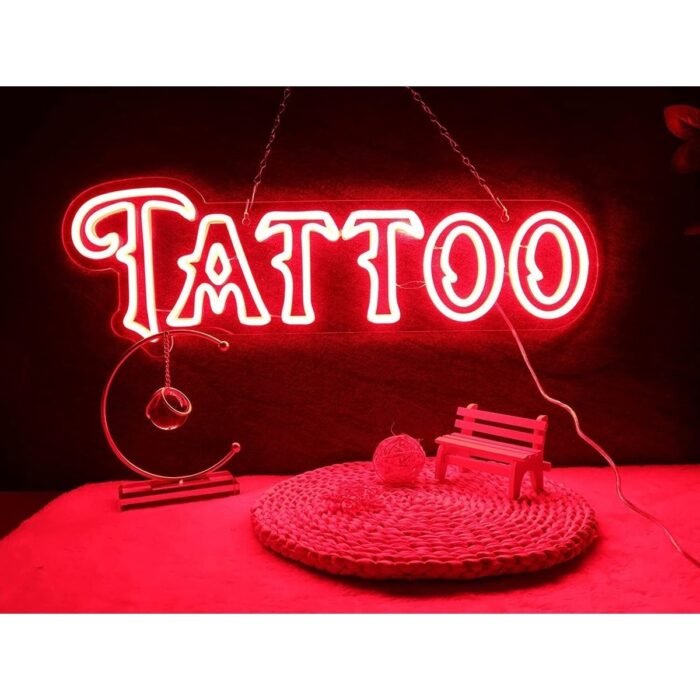 Tattoo-dövme Neon Tabela Neon Yazı Dekoratif Aydınlatma