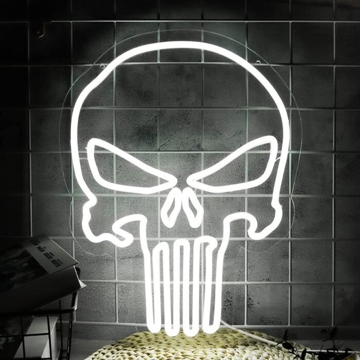 Punisher Neon Tabela Neon Yazı Dekoratif Aydınlatma