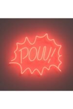 Pow Neon Tabela Neon Yazı Dekoratif Aydınlatma Ve Gece Lambası