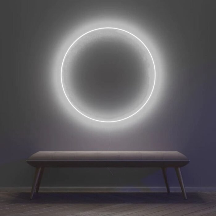 Daire Yuvarlak Neon Tabela Neon Yazı Dekoratif Aydınlatma Ve Gece Lambası