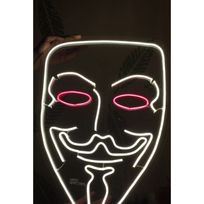 V For Vendetta Anymouos Neon Led Tabela