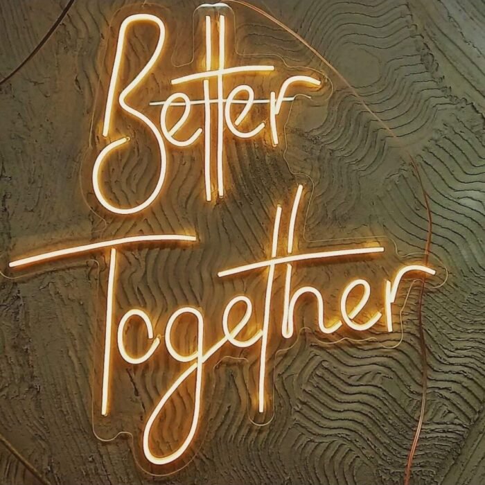 Zone Better Together Dekoratif Renkli Işıklı Duvar Aydınlatması Tablo Tabela
