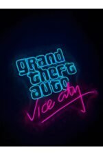 Gta Vice City Neon Yazı Tabela Dekoratif Aydınlatma
