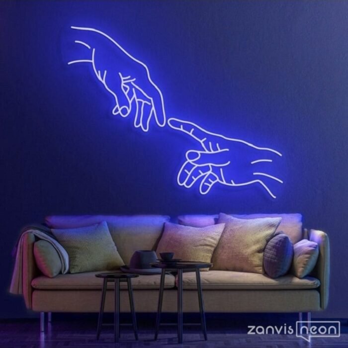 En Güzel Günde Two Hand - Işıklı Neon Led Duvar Dekarasyon Aydınlatma 100*60 Cm