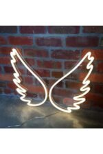 Melek Kanadı - Kelebek - Neon Led Dekoratif Duvar Yazısı Aydınlatması Gece Lambası