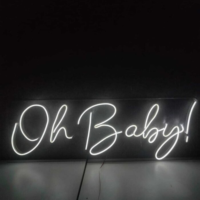 Oh Baby Neon Led Tabela Organizasyon Dekor Dekoratif Aydınlatma Neon Led