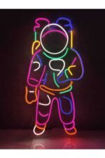 Astronot Neon Led Tabela Kafe Neon