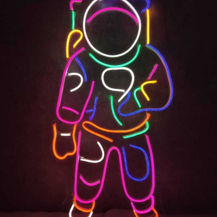 Astronot Neon Led Tabela Kafe Neon