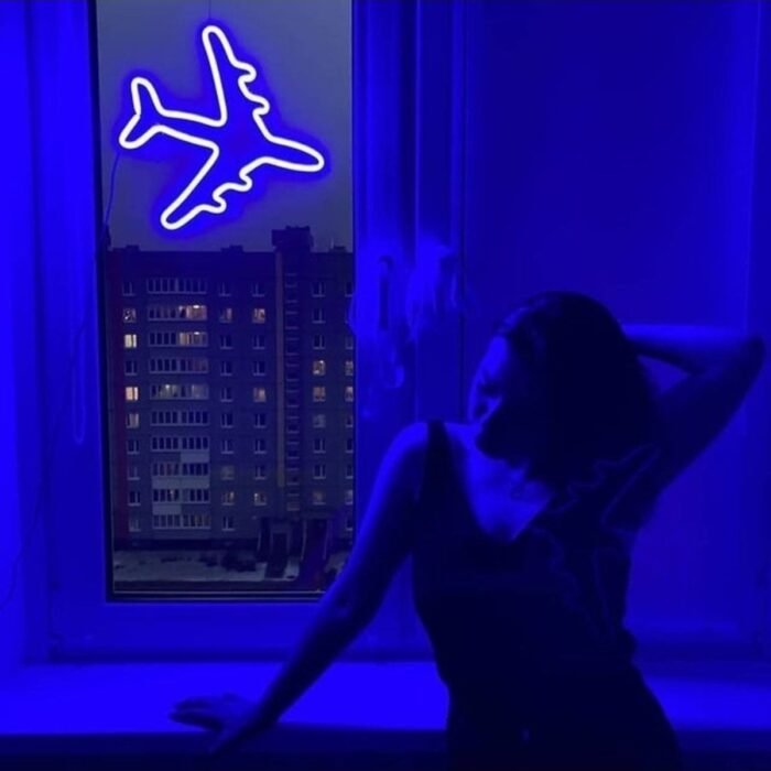 Uçak Neon Led Dekoratif Duvar Aydınlatması Neon Duvar Yazısı Sihirli Led