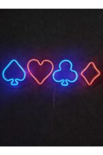 Iskambil-poker Neon Şekiller Neon Tabela Dekoratif Neon Aydınlatma