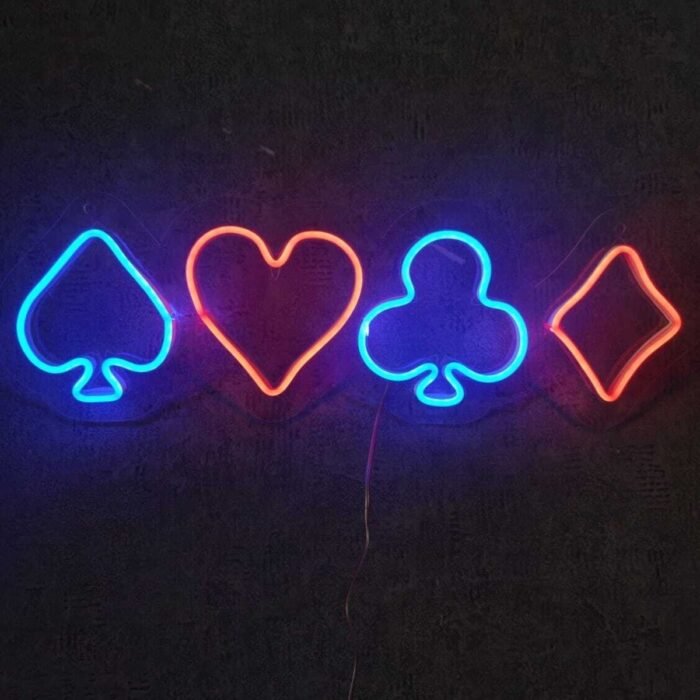 Iskambil-poker Neon Şekiller Neon Tabela Dekoratif Neon Aydınlatma