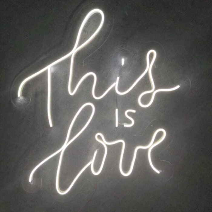 This Is Love Neon Tabela Neon Duvar Dekorasyonu Dekoratif Aydınlatma