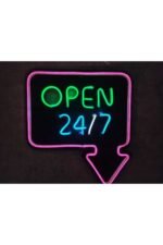 Open 7/24 Açık Neon Led Tabela Neon Yazı