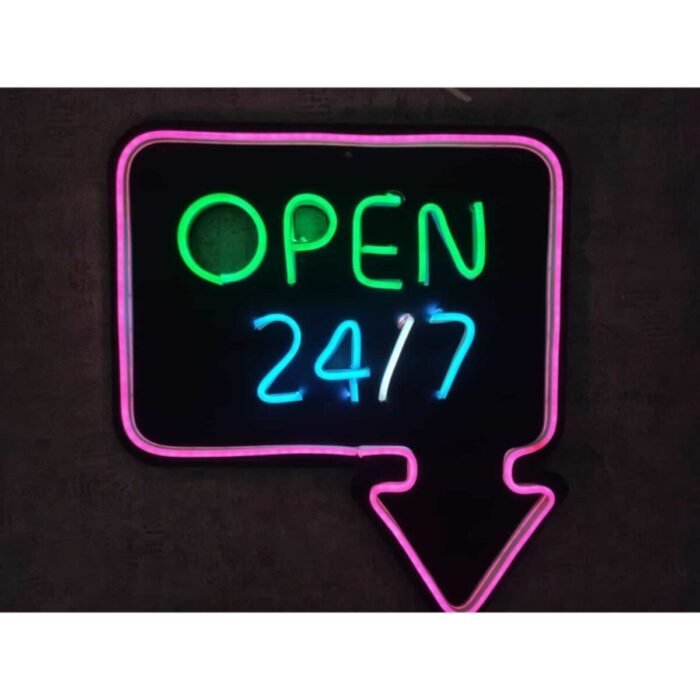 Open 7/24 Açık Neon Led Tabela Neon Yazı