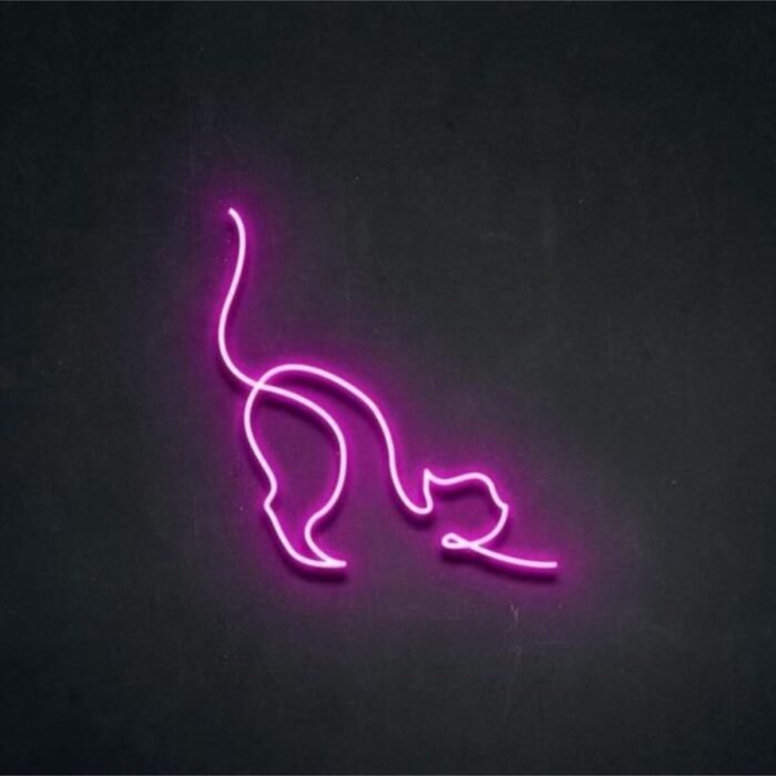 "esneyen Kedi" Neon Led Tabela