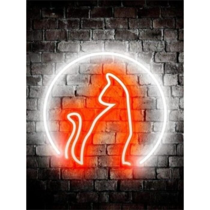 "karizmatik Kedi" Neon Led Tabela