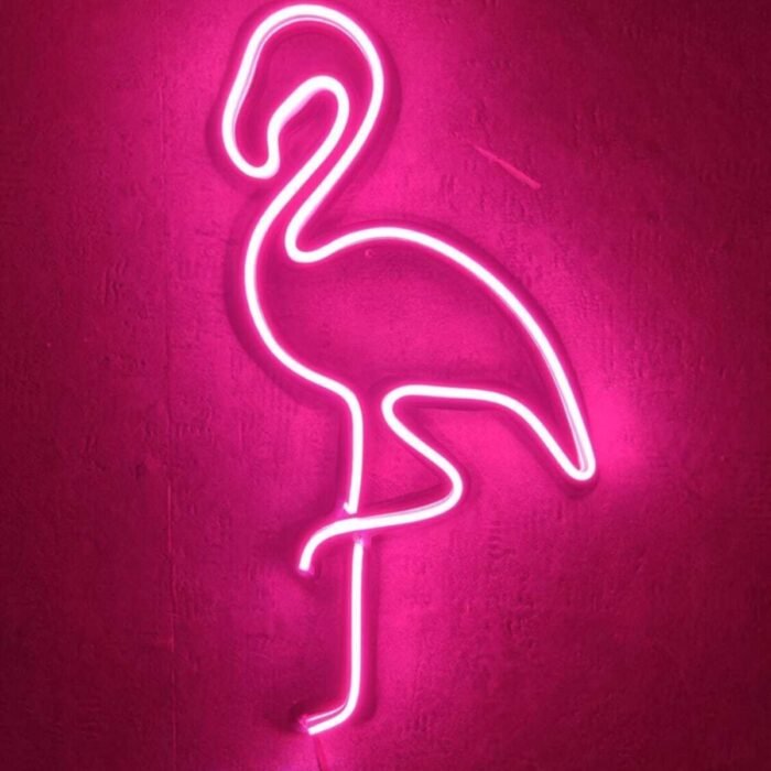 Flamingo Neon Tabela Neon Led Dekoratif Duvar Aydınlatması Neon Duvar Dekorasyonu