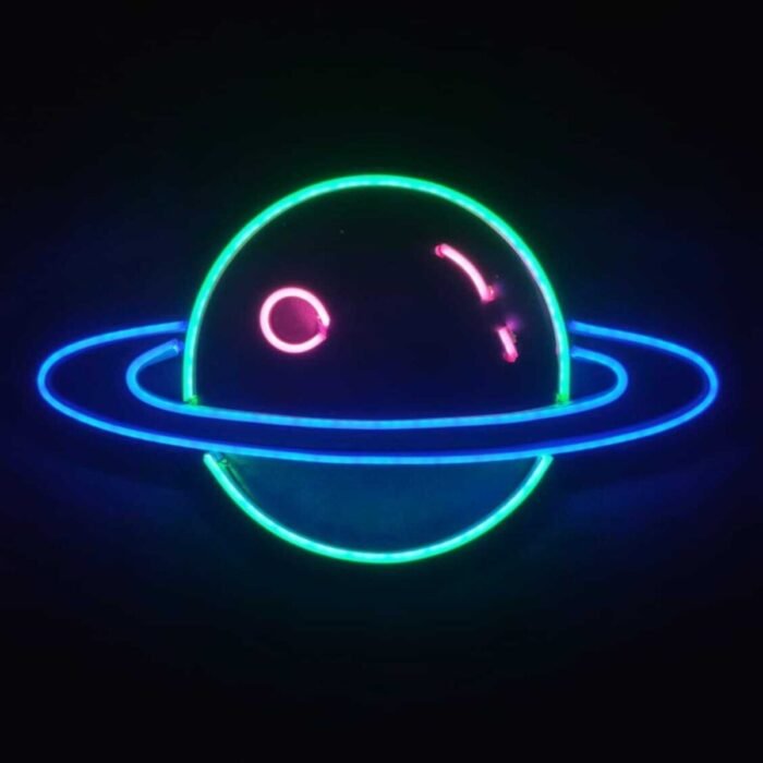 Satürn Neon Tabela Neon Led Dekoratif Duvar Aydınlatması Neon Duvar Dekorasyonu