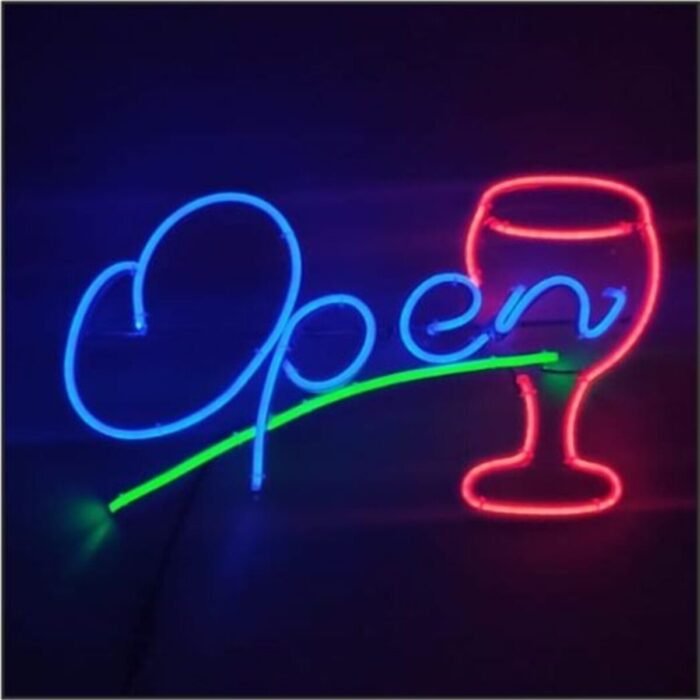 Dekoratif Neon Open Yazısı Figürü Soft Neon