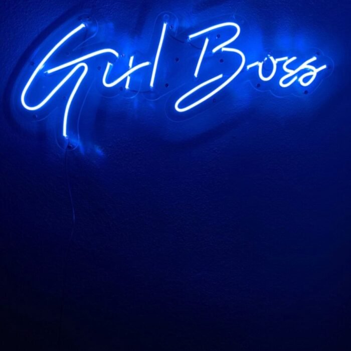 Girl Boss Neon Tabela Neon Yazı Led Dekoratif Duvar Aydınlatması Neon Duvar Dekorasyonu 60x25cm