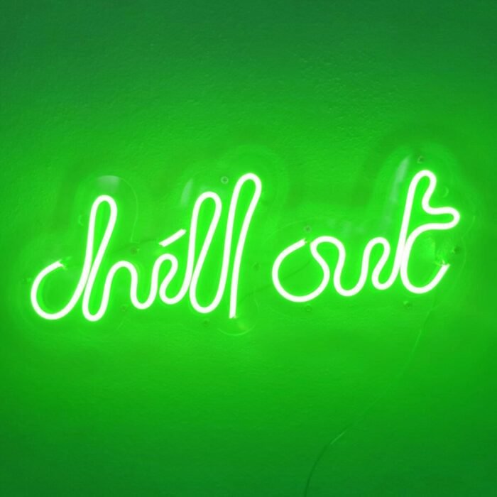 Chill Out Neon Tabela Yazı Neon Led Dekoratif Duvar Aydınlatması Neon Duvar Dekorasyonu