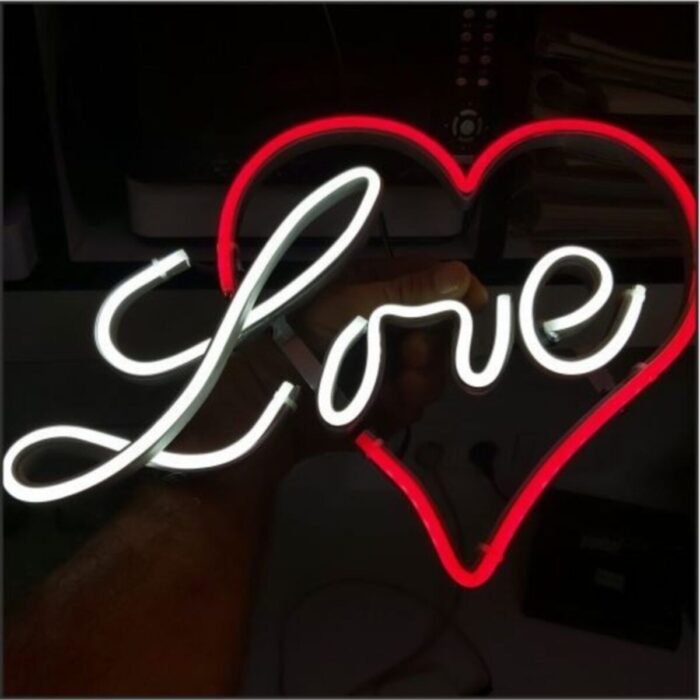 Dekoratif Neon Love Aşk Sevgili Figürü Soft Neon