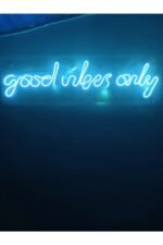 Good Vibes Only Neon Şekiller Işaret Neon Led Dekoratif Duvar Aydınlatması Neon Duvar Yazısı