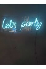 Lets Party Neon Şekiller Işaret Neon Led Dekoratif Duvar Aydınlatması Neon Duvar Yazısı
