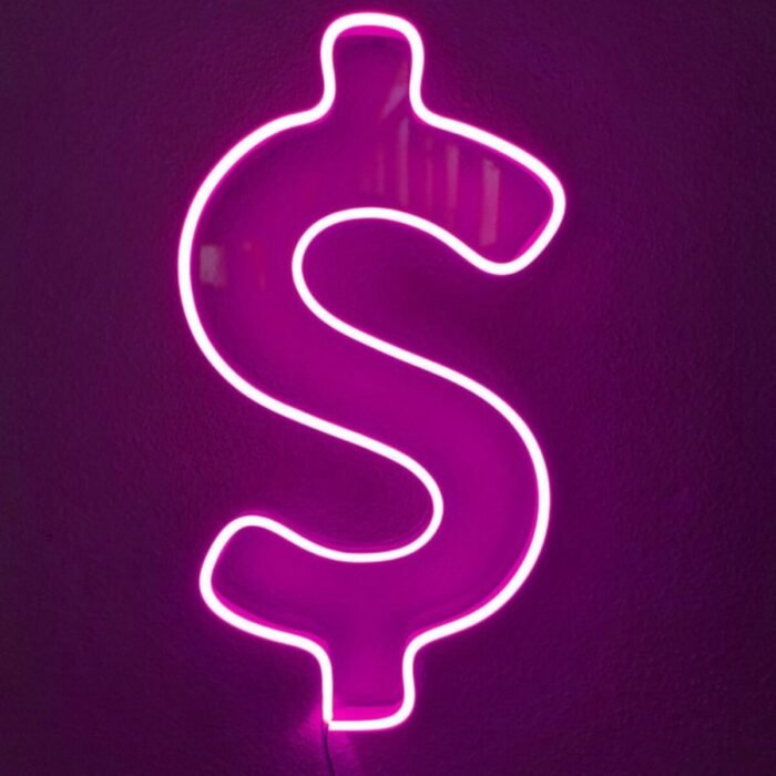 Dolar Neon Şekiller Işaret Neon Led Dekoratif Duvar Aydınlatması Neon Duvar Yazısı