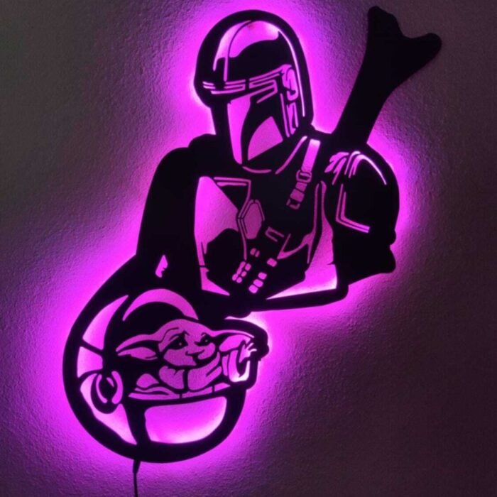 Star Wars Bebek Yoda Led Işıklı Tablo