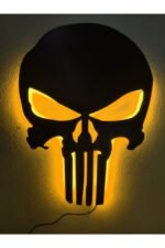 Punisher Sarı Led Işıklı Tablo