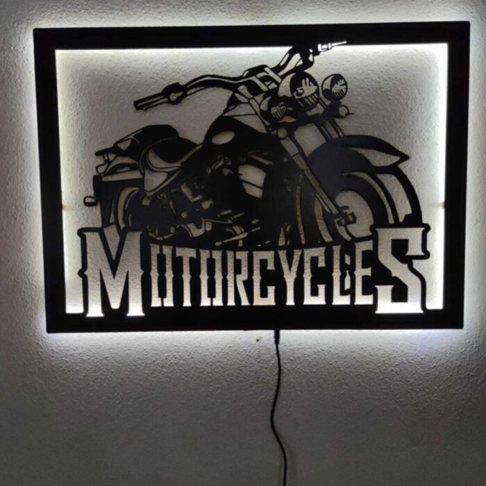 Motorsiklet Led Işıklı Tablo