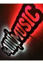Müzik Led Işıklı Ahşap Tablo - Görsel 2