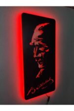 Atatürk Led Işıklı Ahşap Tablo - Görsel 2