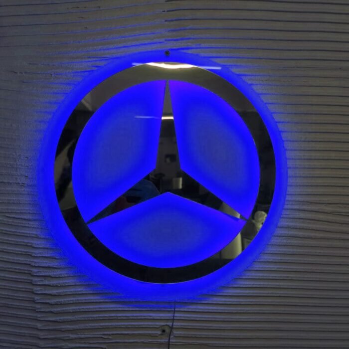Mercedes Benz Led Işıklı Pleksi Logo(50x50cm)