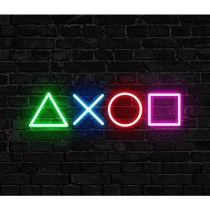 Playstation Neon Led Tabela, Neon Işık, Oyun Odası Neon Tabela, Neon Işıklar