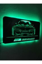 Bmw Performance Led Işıklı Ahşap Tablo - Görsel 2