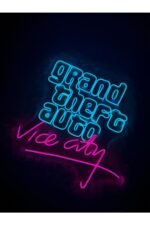 Gta Vice City Neon Yazı Tabela Dekoratif Aydınlatma - Görsel 2