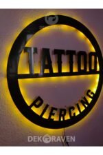 Tattoo & Piercing Led Işıklı Tablo-iç Mekan Tabela - Görsel 2