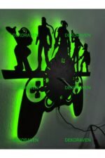 Gamer Led Işıklı Duvar Saati - Görsel 2