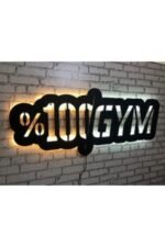 %100gym Ledli Ahşap Tablo - Görsel 2