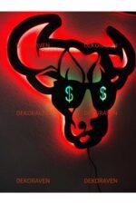 Bulls-boğa Led Işıklı Tablo-dekoratif Aydınlatma - Görsel 2