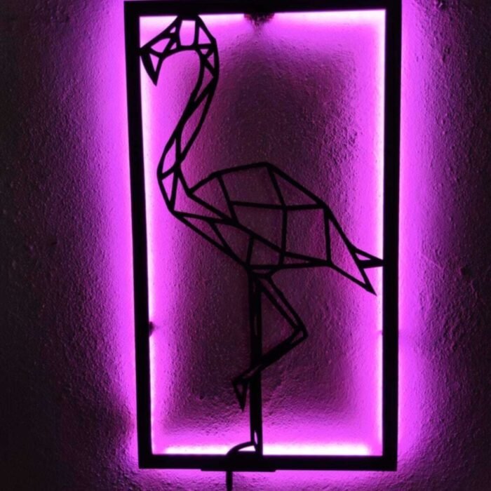 Flamingo Led Işıklı Tablo