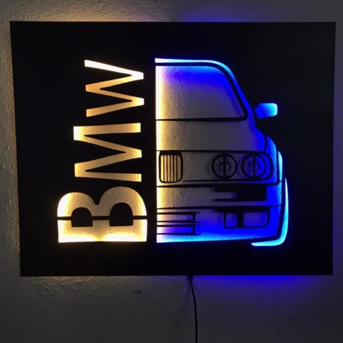 Bmw Araba Işıklı Tablo