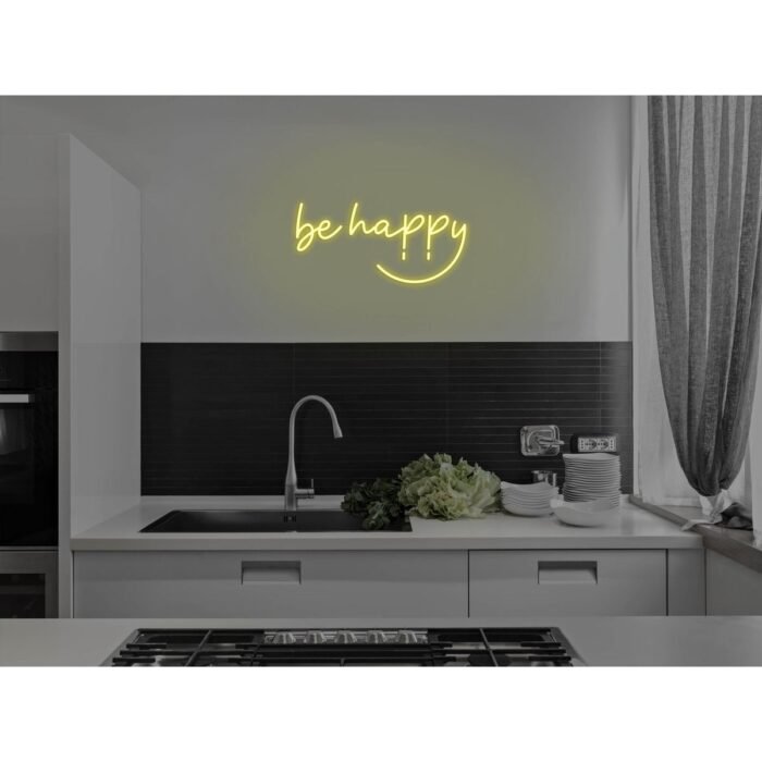 Be Happy Neon Tabela Dekoratif Aydınlatma