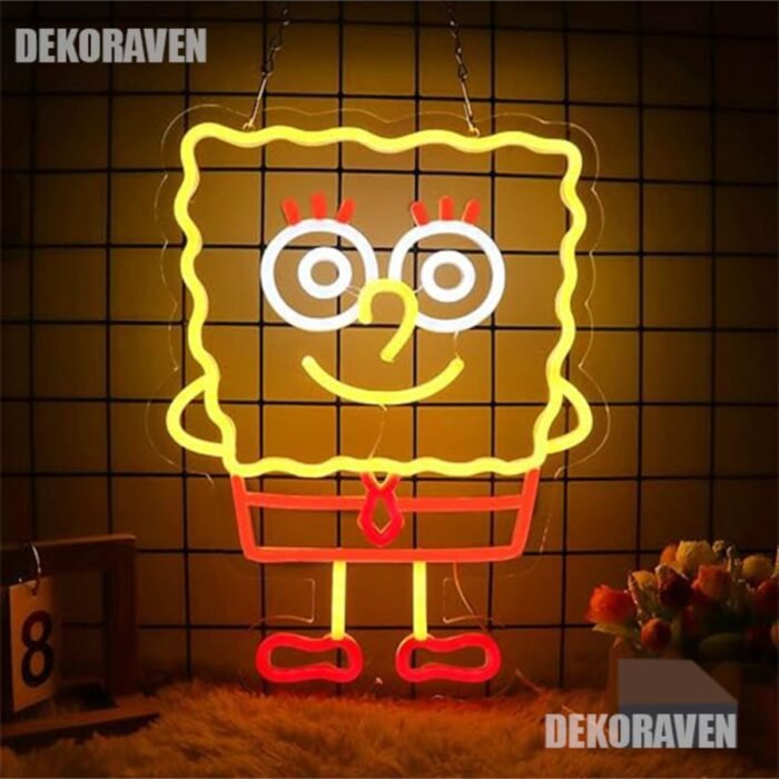 Sünger Bob Neon Tabela Dekoratif Aydınlatma
