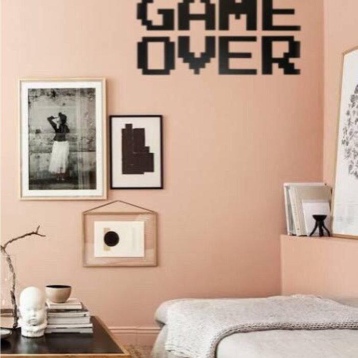 Game Over Ahşap Yazı Tablo(her Harf 10x10cm)